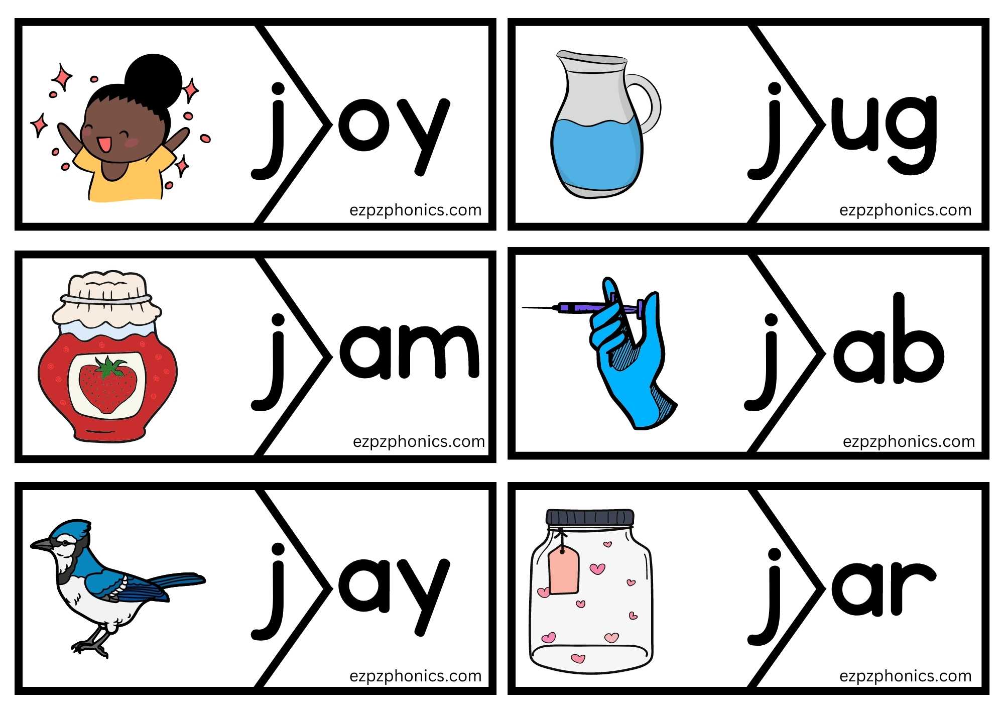 Letter J Puzzle Word Match 1